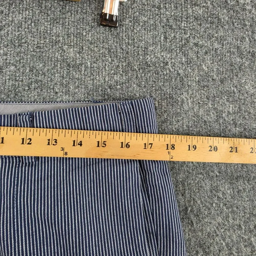 Joah Kraus Pant Mens 48 Baggy Pants Ankle Blue Striped Cuffed Work Office Luxury